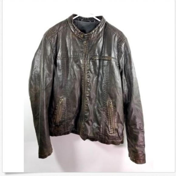 levi's men's faux leather motorcycle jacket